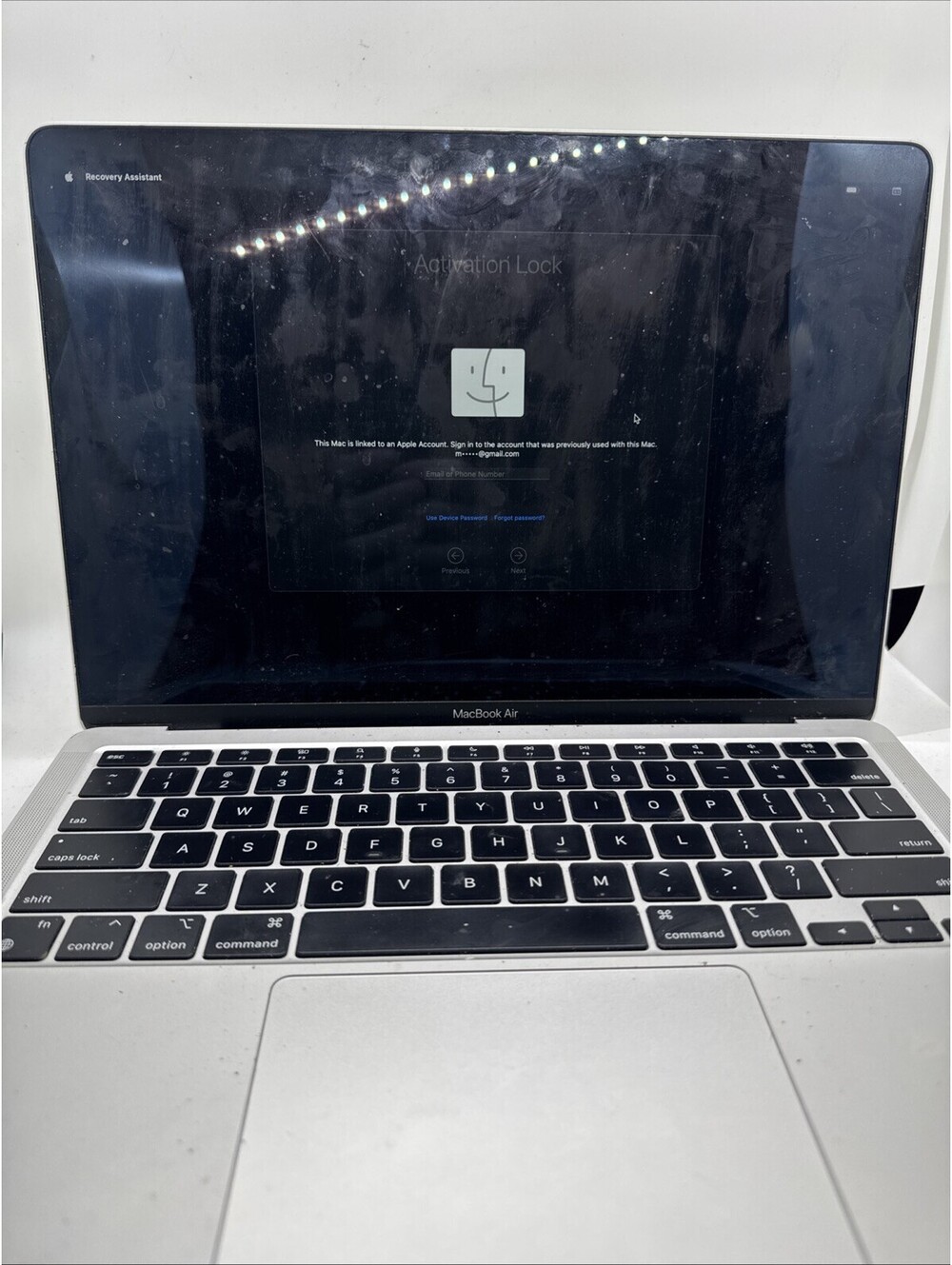Apple MacBook Air 13" M1 2020 A2337 Powers On Password Locked Parts/Repair